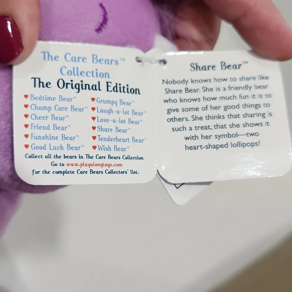 Care Bear Kid’s Stuffed Animal Share Bear 2002